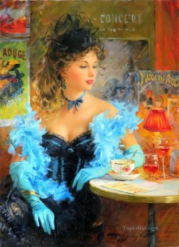 Women Painting - Pretty Lady KR 058 Impressionist